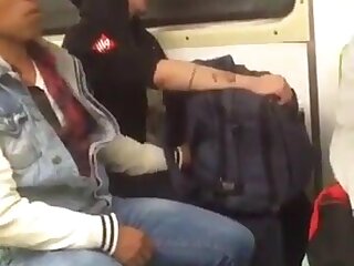 Latino boys giving handjob on a public train - ThisVid.com