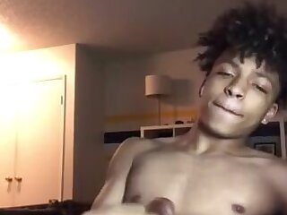 Young Black Boy Solo Cum