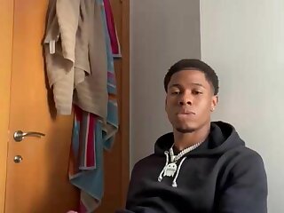 Black college boy dorm room jacking twink porn