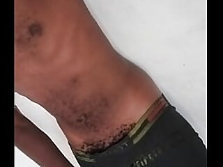 Woked up with big morning erection&comma;I pulled down my boxer and played with my hard dick as my Step sister watches