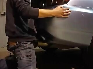 MAN FUCKS CAR EXHAUST AND CUMS - ThisVid.com