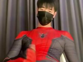 Asian Spiderman Cums