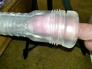 Moaning BWC cums in rotating fleshlight - ThisVid.com