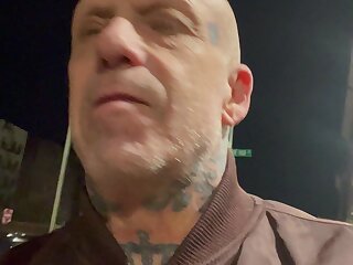 Walking and smoking a red