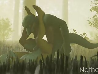 Muscle lizard Fucking so hard and enjoy