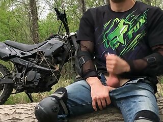 Gay Biker Jerk Off