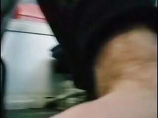 Hot Serbian guy jerks off, walks around with his dick out and then cums in a train.