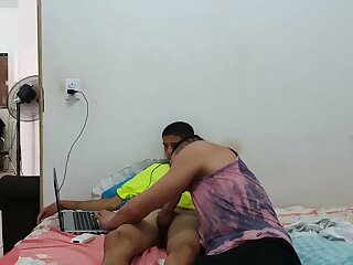 Straight skinny boy with condom