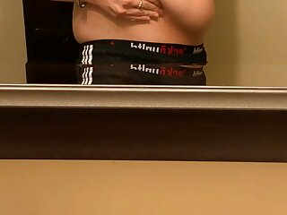 Can feel them getting heavier, milk coming.