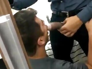 White guy blows a suited bbc