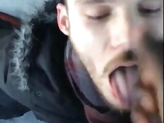 White guy blows a bbc and gets fed