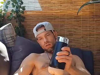 Public, stroke, smoke, fleshlight, cum