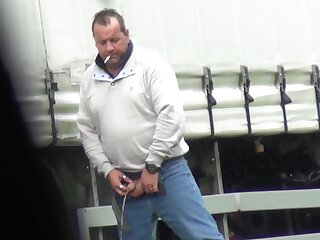 Trucker Caught Peeing 2015 September 221