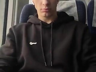 Cumming on the Train Boys Porn