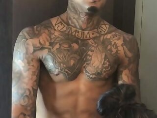 black stud model Dangelo hightower theonlydangelo fucks a white bitch