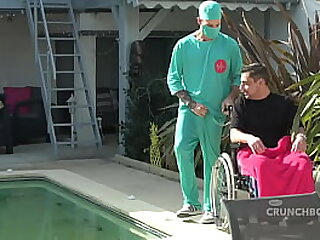 sexy Hanydcapped twink used bareback by kevin DAVID for CRUNCHBOY &excl;&excl; i was his dream to make a porn clip &excl;