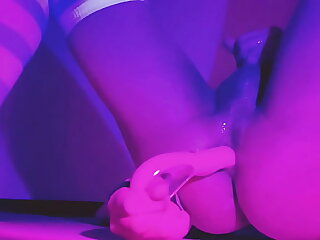 I'm having fun with my hole using lubricant&period; Femboy twink