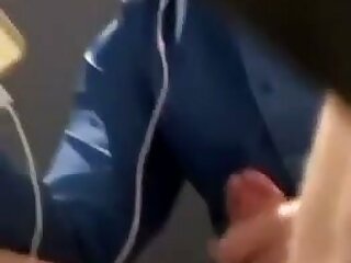 College dude caught jerking in library bathroom