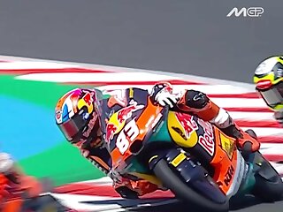 Watch this super cute professional racing biker in his leather gear.